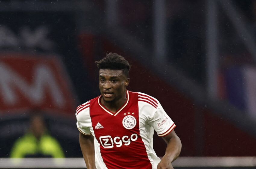 AMSTERDAM - Mohammed Kudus of Ajax during the Dutch premier league match between Ajax Amsterdam and AZ Alkmaar at the Johan Cruijff ArenA on May 6, 2023 in Amsterdam, Netherlands. ANP MAURICE VAN STONE (Photo by ANP via Getty Images)