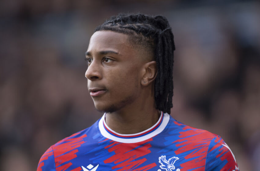 LEEDS, ENGLAND - APRIL 09: Michael Olise of Crystal Palace during the Premier League match between Leeds United and Crystal Palace at Elland Road on April 9, 2023 in Leeds, United Kingdom. (Photo by Joe Prior/Visionhaus via Getty Images)