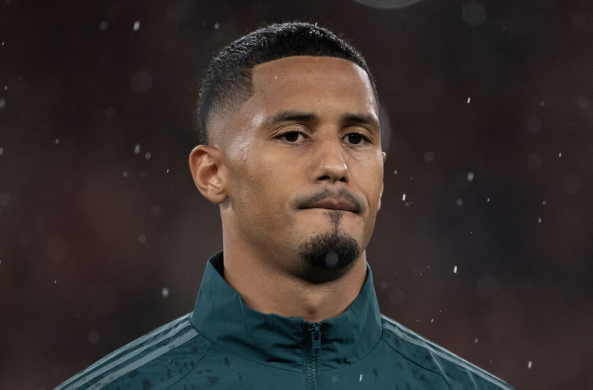 LONDON, ENGLAND - SEPTEMBER 20: William Saliba of Arsenal during the UEFA Champions League match between Arsenal FC and PSV Eindhoven at Emirates Stadium on September 20, 2023 in London, England. (Photo by Visionhaus/Getty Images)