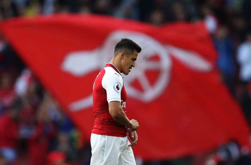 LONDON, ENGLAND - SEPTEMBER 09: Alexis Sanchez of Arsenal walks off after the Premier League match between Arsenal and AFC Bournemouth at Emirates Stadium on September 9, 2017 in London, England. (Photo by Julian Finney/Getty Images)